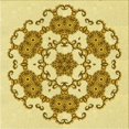 thumbnail image 1 of Ahgly Company Machine Washable Indoor Square Transitional Dark Golden Rod Brown Area Rugs, 6' Square, 1 of 7