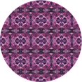 thumbnail image 1 of Ahgly Company Machine Washable Indoor Round Transitional Orchid Purple Area Rugs, 6' Round, 1 of 7