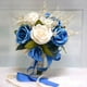 thumbnail image 5 of Nvzi Ramos de boda para dama de honor, rosas artificiales rojas para decoración de iglesias y bodas, 5 of 5