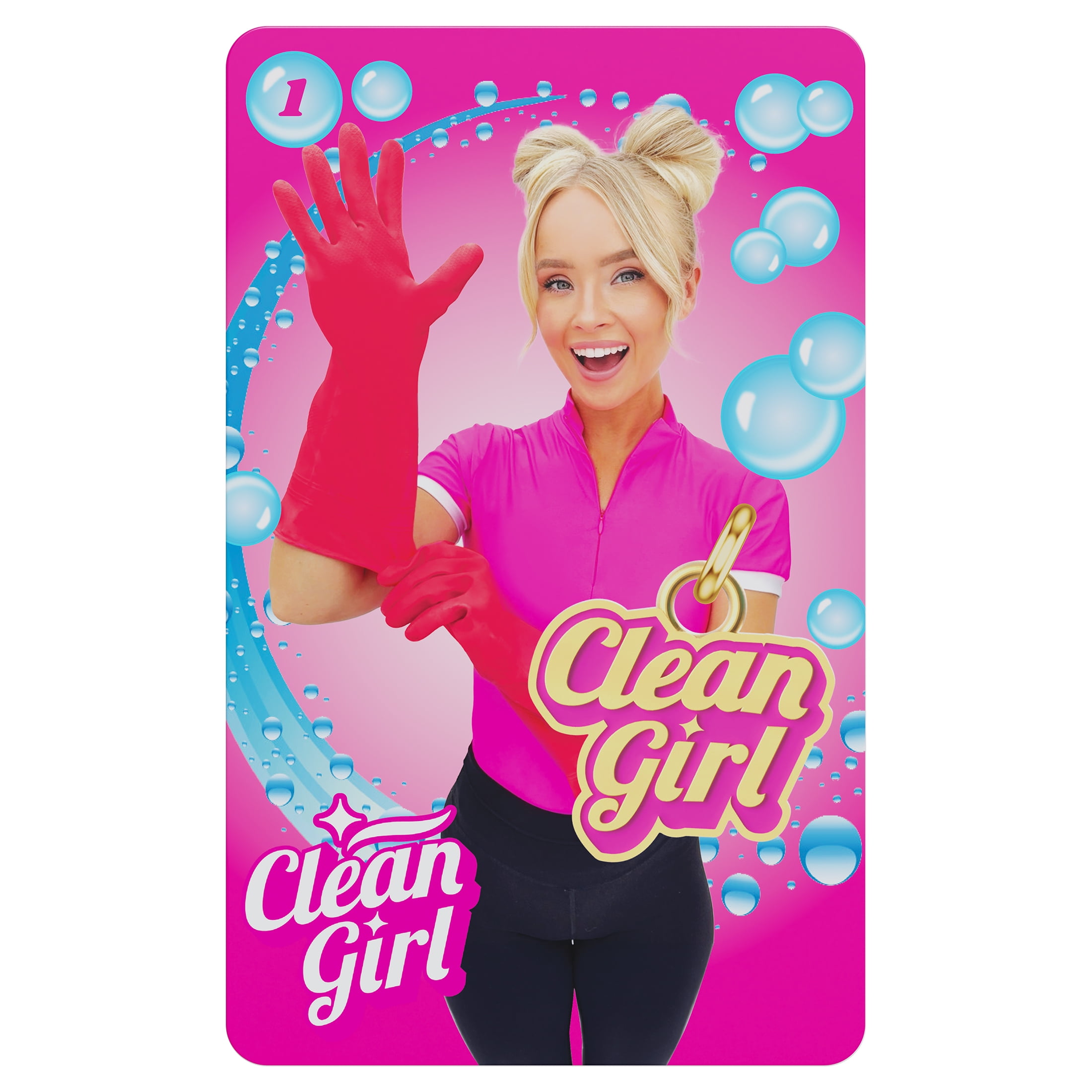 Clean Girl  Mystery Clean Up Kit  Series 1  Mini Surprise Sphere Bundle Sand, Charm Bracelet, Jewelry, Collectible Trading Card and QR Code Reveal - Officially Licensed Toy by PhatMojo