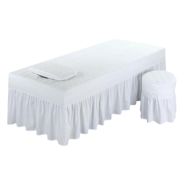 Funda para cama de de 190x80cm, protectora, ligera, transpirable, suave y sólida blanco Zulema Sábana de masaje
