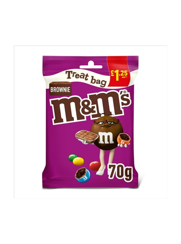M&M's Brownie Bites Milk Chocolate Treat Bag 70g (pack of 16)