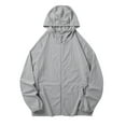 thumbnail image 2 of Styesk Chemises pour Hommes Couleur Unie Décontractée Anti-Soleil Manches Raglan à Capuche, 2 of 6