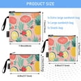thumbnail image 3 of Dailycode Reusable Ziploc Bags Leakproof Sandwich Snack Freezer Bags Pineapple Watermelon Orange 3 pack, 3 of 7