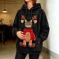 thumbnail image 3 of Frostluinai Christmas Hoodies for Women Fuzzy Fleece Pet Holding Pocket Hoodies Xmas Reindeer Print Cats Dogs Carrier Pouch Pullover S-XXL, 3 of 7
