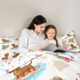 thumbnail image 4 of Homewish Surfing Dachshund Print Twin Comforter Sets,Pink Hibiscus Flowers Bedding Set,Dog Decor,Colorful Stars Reversible,2-Piece,1 Comforter and 1 Pillowcase, 4 of 7