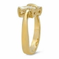 thumbnail image 2 of 8mm 14k Yellow Gold Plated White Cubic Zirconia Flat Butterfly Ring, Size 6 + Gift Box, 2 of 7