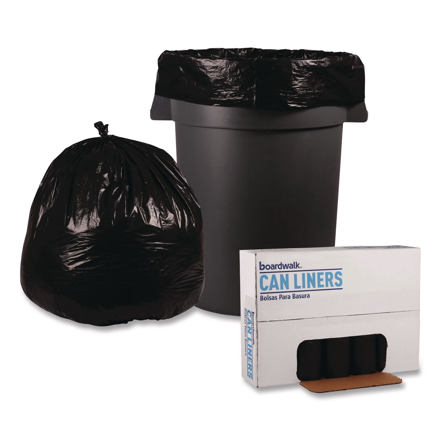 Boardwalk SH-Grade Perforated Trash Bags, 45-Gallon, 10 Bags, 10 Pack