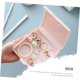 thumbnail image 3 of Xiao Hua Caja de almacenamiento de joyas de 4 piezas para mujer, aretes, joyas rosas, estuche de viaje, organizador portátil de joyas, expositor de aretes, joyero para llevar., 3 of 5