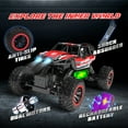 thumbnail image 6 of JoyStone 1:12 RC Cars 4WD Off-Road 2.4Ghz RC Monster Truck with Metal Shell and Light, Remote Control Car Crawler for Adult and Kid, 2 Batteries, Red, 6 of 11