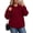 04 Wine Red, variant on Womens Plus Size Lightweight Hoodies Long Sleeve Shirts Kangaroo Pocket Pullover Sweaters Fall Tops Oversized Sweatshirt XL-5XL