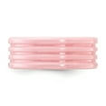 thumbnail image 3 of Ceramic Pink Grooved 8mm Polished Band Ring Size 5 Ring for Women and Men, 3 of 4