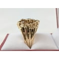 thumbnail image 4 of Bluebelljewels Men's Round Cut Cubic Zirconia 14K Yellow Gold Plated Nugget Cluster Ring, 4 of 5
