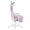 thumbnail image 6 of Techni Sport Pink Cow Print Gaming Chair w/ Footrest, Lumbar Support, Recline & 300 lb Capacity, 6 of 12