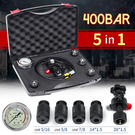 Accumulator Valve - 400Bar Hydraulic Accumulator Nitrogen Charging Fill Gas Valve Pressure Test Kit