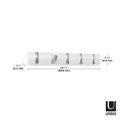 Umbra Flip 5 Hook Wall Mounted Coat Rack White