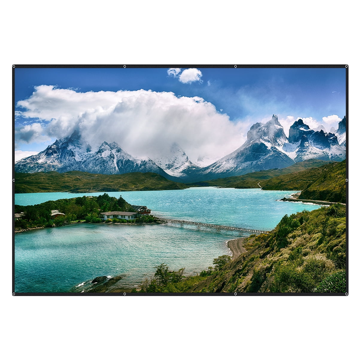 Outdoor Projector Screen,Widescreen 169/43 Portable Projection Screen