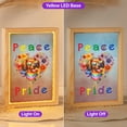 thumbnail image 2 of Peace Love Pride Dachshund with Rainbow Sunglasses LGBT LGBTQ+ Acrylic Plaque with Wood Photo Frame Box Wiener Dog Lover Gifts Idea Light Box - 01004, 2 of 5