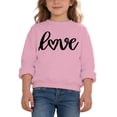 thumbnail image 4 of Bobifish Toddler Girls Sweatshirts Cute Love Fleece Lined Long Sleeve Pullover Tops For Kid, 4 of 4