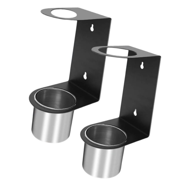 Soporte organizador 2 embudos aceite con vasos recolectores extraíbles, color negro. Kit embudos aceite con estante almacenamiento para
