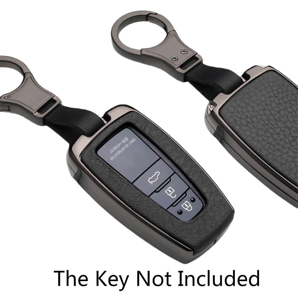 Genuine Leather Car Key Holder Remote FOB Case Keychain Key Ring Chain Weave Bag 
