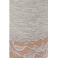 thumbnail image 4 of Sakkas Cotton Blend Lace Trim Stretch Capri Leggings - Made in USA - Heather Grey - Small, 4 of 5