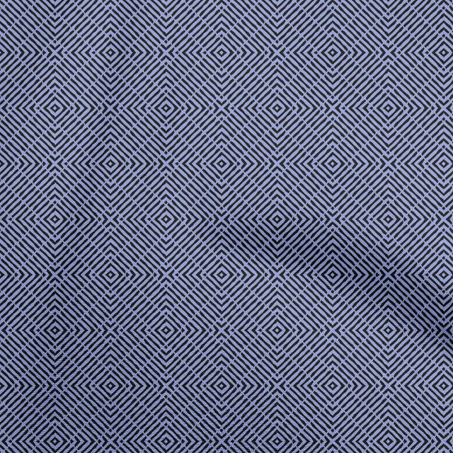 oneOone Velvet Bluish Violet Fabric Asian Block Craft Projects Decor Fabric Printed By The Yard 58 Inch Wide