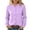 Purple, variant on Womens Plus Size Jacket Long Sleeve Button Down LightWeight Padded Outerwear Casual Loose Base Layer Fall Winter Tops