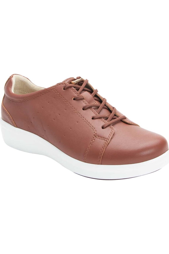 Women's Alegria by PG Lite TRAQ Cliq Sneaker Tobacco Stain Resistant Leather 42 M