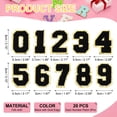 thumbnail image 2 of Uxcell Chenille Number Patches Self-Adhesive Number Patch Appliques Stickers for DIY Clothing Hat Decor Black with Gold Edge, 2 of 7