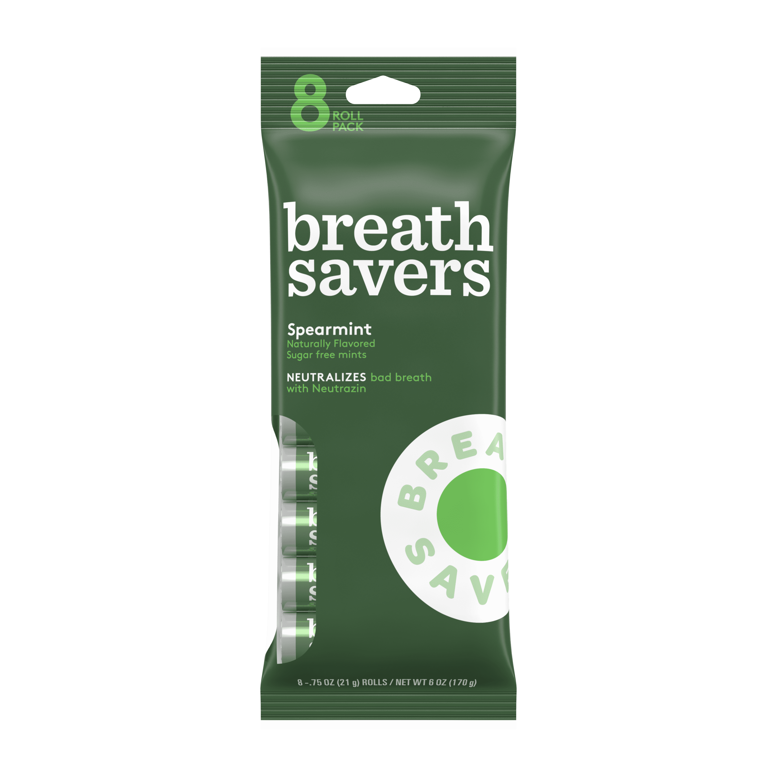 Breath Savers Sugar-Free Spearmint Mints, 6 Oz.