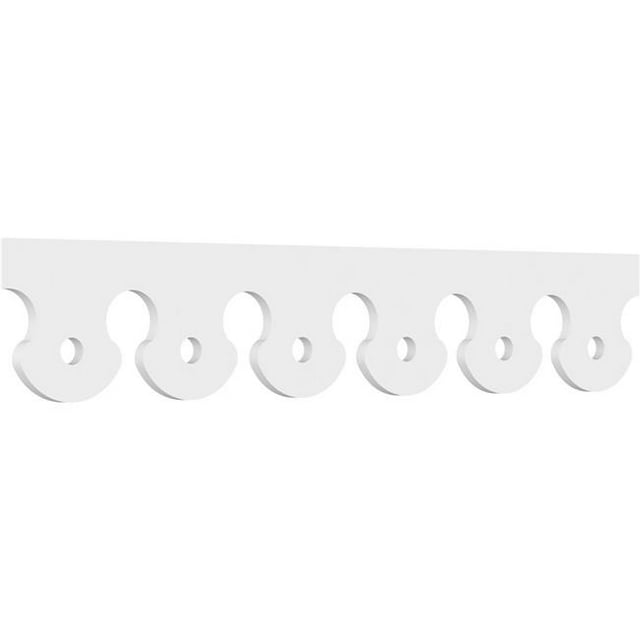 Ekena Millwork RUNP08X0625X48GUL 8 x 48 Po Pas 0,62 Po de Qualité Architecturale Gulliver PVC Course Garniture