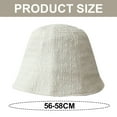 thumbnail image 2 of 56-58cm hat circumference thin solid color hat summer fisherman hat men and women sunshade bucket hat sunscreen hatBeige, 2 of 5