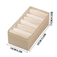 thumbnail image 3 of CJiaWei Home Textile Storage Underwear Organizer With 7 Compartments For Closet Bedroom Living Room Fabric Drawer Divider, 3 of 5