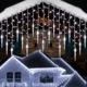 thumbnail image 4 of Luces LED de carámbanos para exteriores, cadena de luces navideñas conectables, cortina de ventana, luces de hadas para decoración de patio y jardín, 5-40 m, 4 of 5