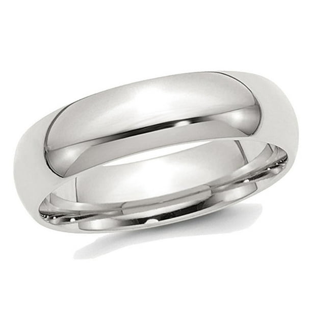 Ladies or Mens Sterling Silver 6mm Comfort Fit Wedding Band Ring