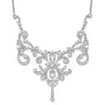 thumbnail image 6 of Sterling Silver Cubic Zirconia Fancy Scroll 17in with 2in extender Necklace, 6 of 6
