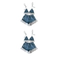 thumbnail image 1 of Sonducket Conjunto de ropa para niñas, elegante reemplazo corto, transpirable, de moda, para estudiantes, adolescentes, , ropa, regalo de Type6 NO6, 1 of 6