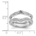 thumbnail image 7 of 14K White Gold Ring Band Wedding Diamond Round Guard, 7 of 7