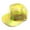 Yellow, variant on TINYFULL Holographic Faux Leather Baseball Cap Flat-Brimmed Metallic Rainbow Peaked Hat