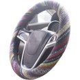 thumbnail image 3 of Cubiertas de volante de coche de tela de lino gruesa de estilo étnico, protector para volante de vehículo, antideslizante y con absorción de sudor, 3 of 4