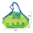 thumbnail image 2 of Mesh Beach Bag 1 Pack Large Beach Toy Bag Kids Toys Storage Bag Sea Bag Beach Toys Tote Bag Beach Pool Gear(Green) Mesh, Blue One Size, 2 of 8