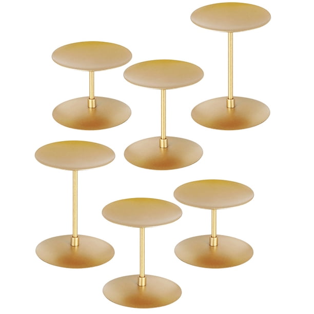 Soporte de vela de la pieza de la pieza de la pieza de la pieza de la pieza sólida Color de la vela del hotel Cafetería del restaurante Restaurante Fiestas Decoraciones 6 piezas Inevent HA011100-00B