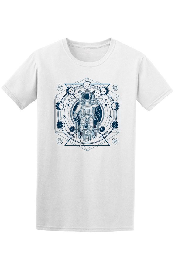 Astronaut In Space Suit Sketch T-Shirt Men -Image by Shutterstock, Male Large