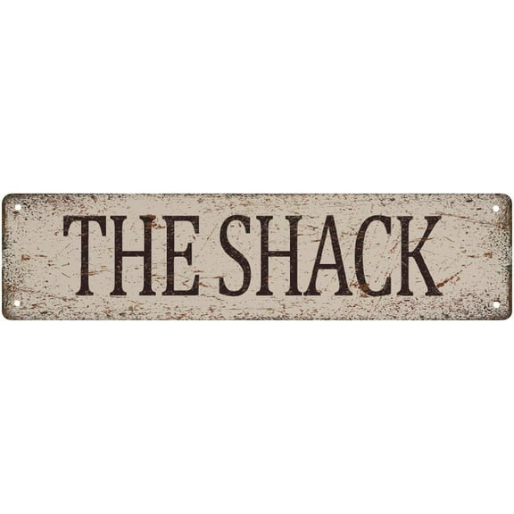 Road Sign The Shack Street Sign Vintage Funny Metal Tin Sign 4X16 Inch Wall Decorations