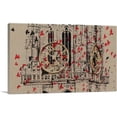 thumbnail image 1 of ARTCANVAS Clock Tower With Birds Painting Home decor Canvas Art Print - Size: 40" x 26" (0.75" Deep), 1 of 9