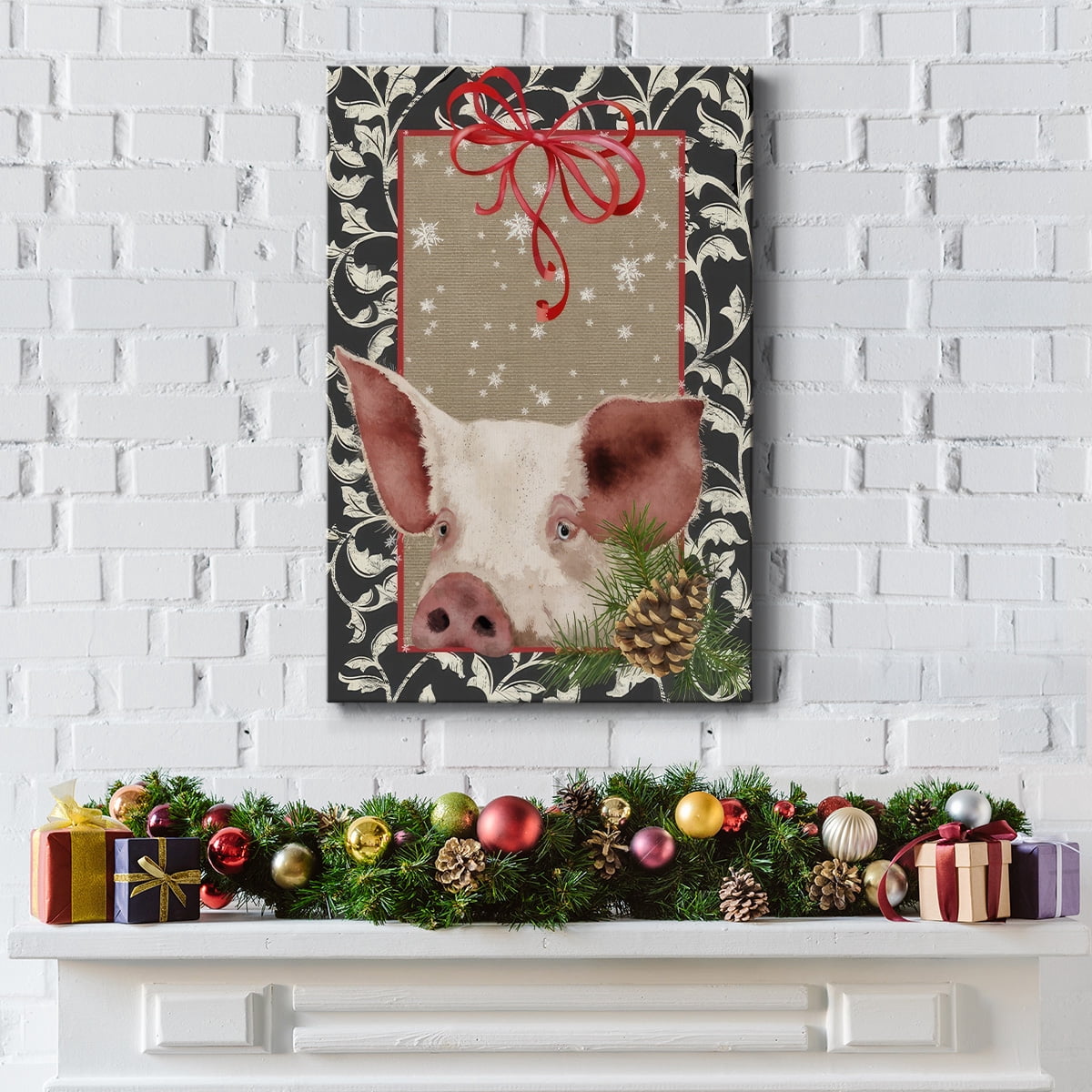 County Christmas Farm II- Gallery Wrapped Canvas