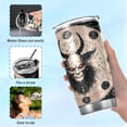 thumbnail image 6 of SKYSONIC Goat Totem Tumbler Stainless Steel Double Wall Vacuum Reusable Insulated Mug with Straw and Built-in Coaste for Cold and Hot Beverages, 20oz, 6 of 7