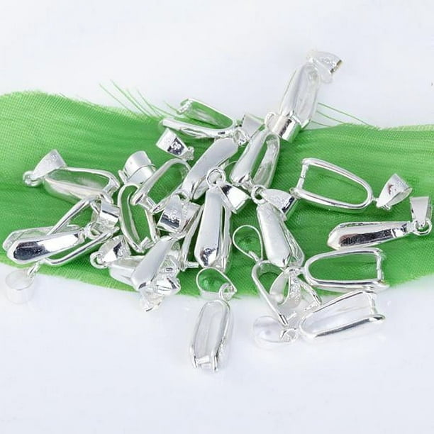 20pcs Pinch Bails for Pendants DIY Necklace Jewelry Making Findings 23mm
