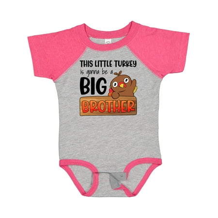 

Inktastic This Little Turkey is Gonna Be a Big Brother Gift Baby Boy Bodysuit